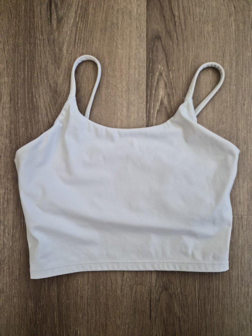 Adanola White Sports Bra Cropped Tank Small